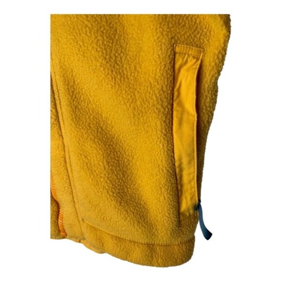Patagonia‎ Jacket Women Small Yellow Butternut Synchilla Coat Gorpcore Vintage - Picture 5 of 9